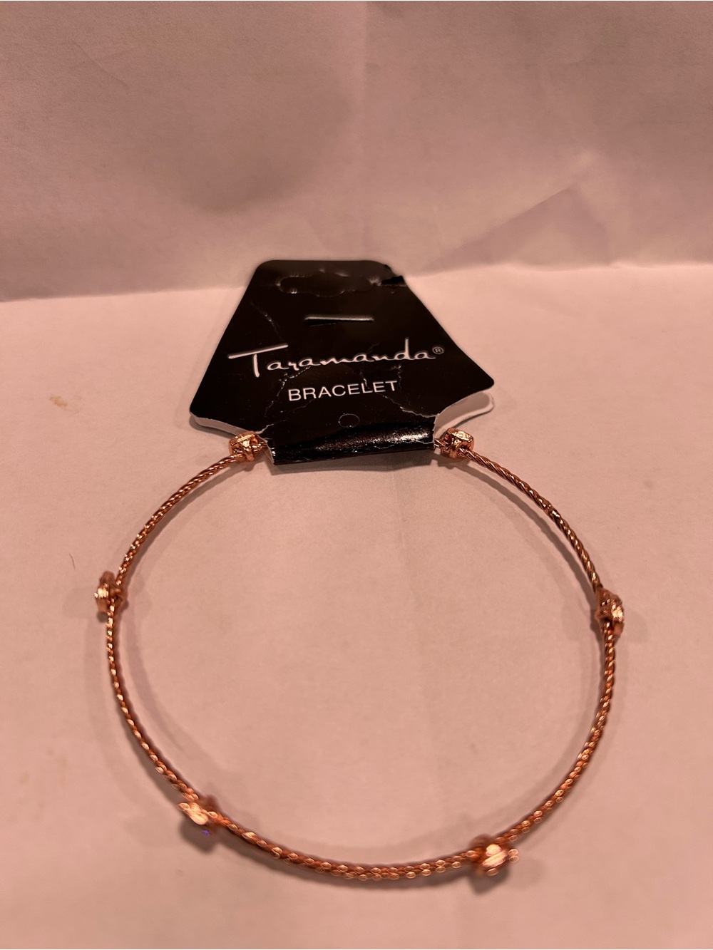Taramanda Rose Gold Beaded Accent Bracelet